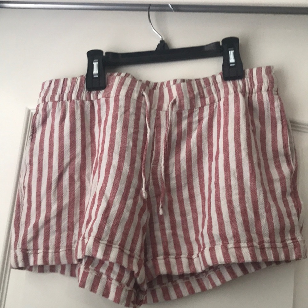 red and white stripper shorts with front pockets!